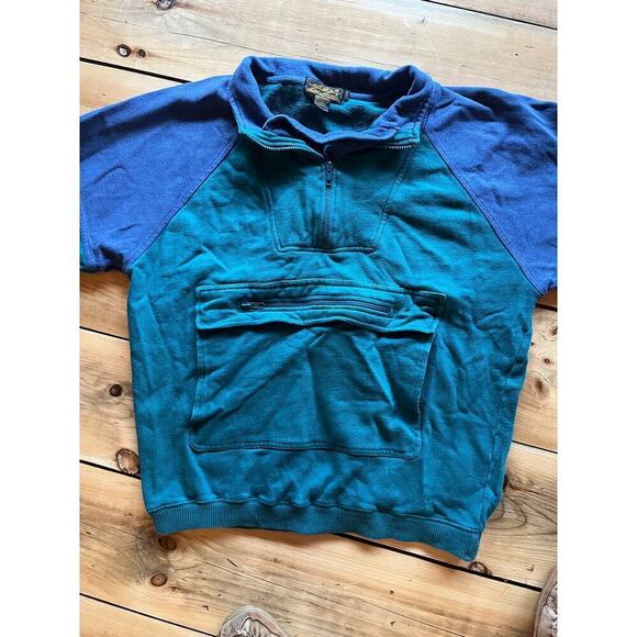 Vintage Eddie Bauer Men's 1/4 Zip Pull over Jacket/sweater. Pockets! Size Small. - Picture 5 of 10